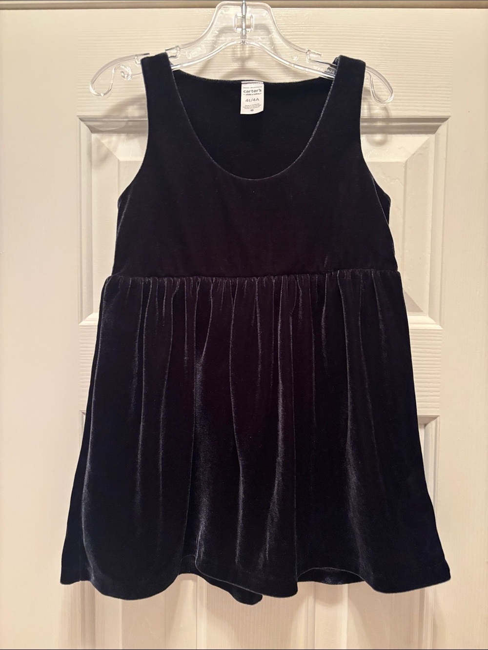 Carter's Black Velvet Sleeveless Girl's Dress
